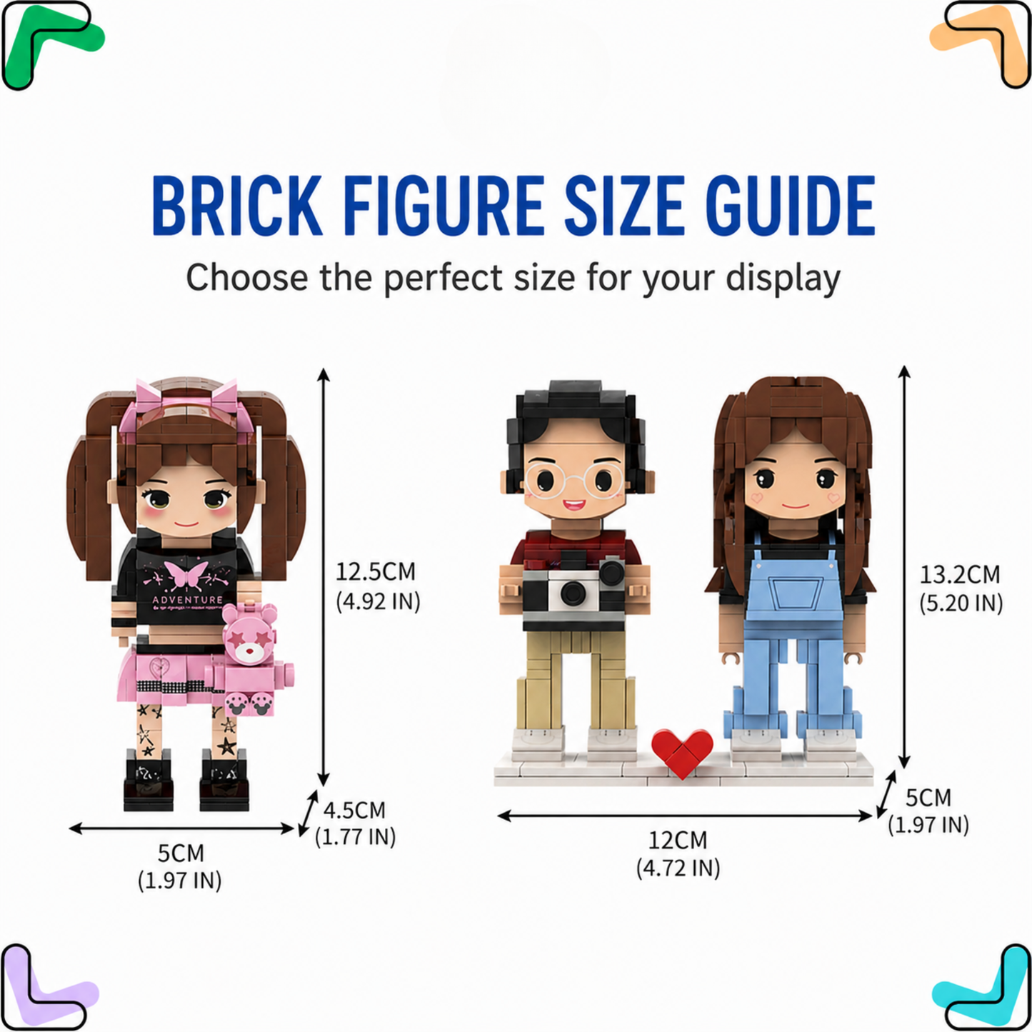 Custom Brick Figure from Photo – Family of 5 Edition