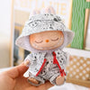 17cm Labu Trend Clothes Pendant Sitting Party Graffiti Strap Pants Hat Labubu Retro Clothes