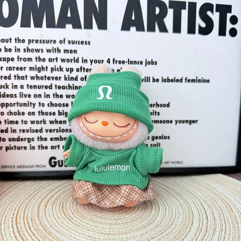 Labu Doll Clothes Fitness Clothing Short Skirt Set Labubu 3.0 Doll Designer Diy Multiple Colors Clothes Accessories (No Doll)