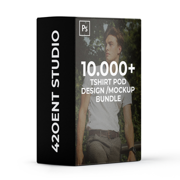 10.000+ T-shirt POD Design Mockup Bundle