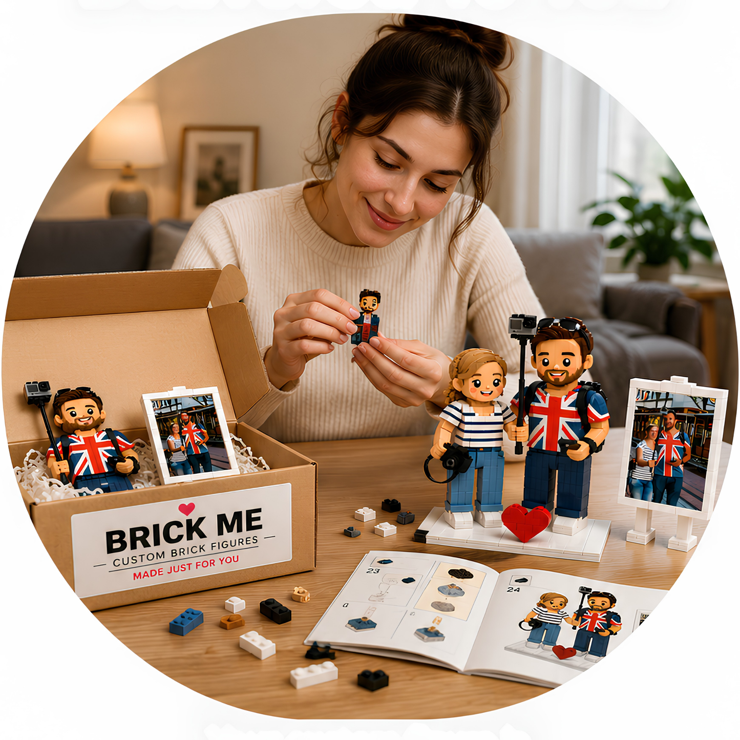 Custom Brick Figure from Photo – One Person