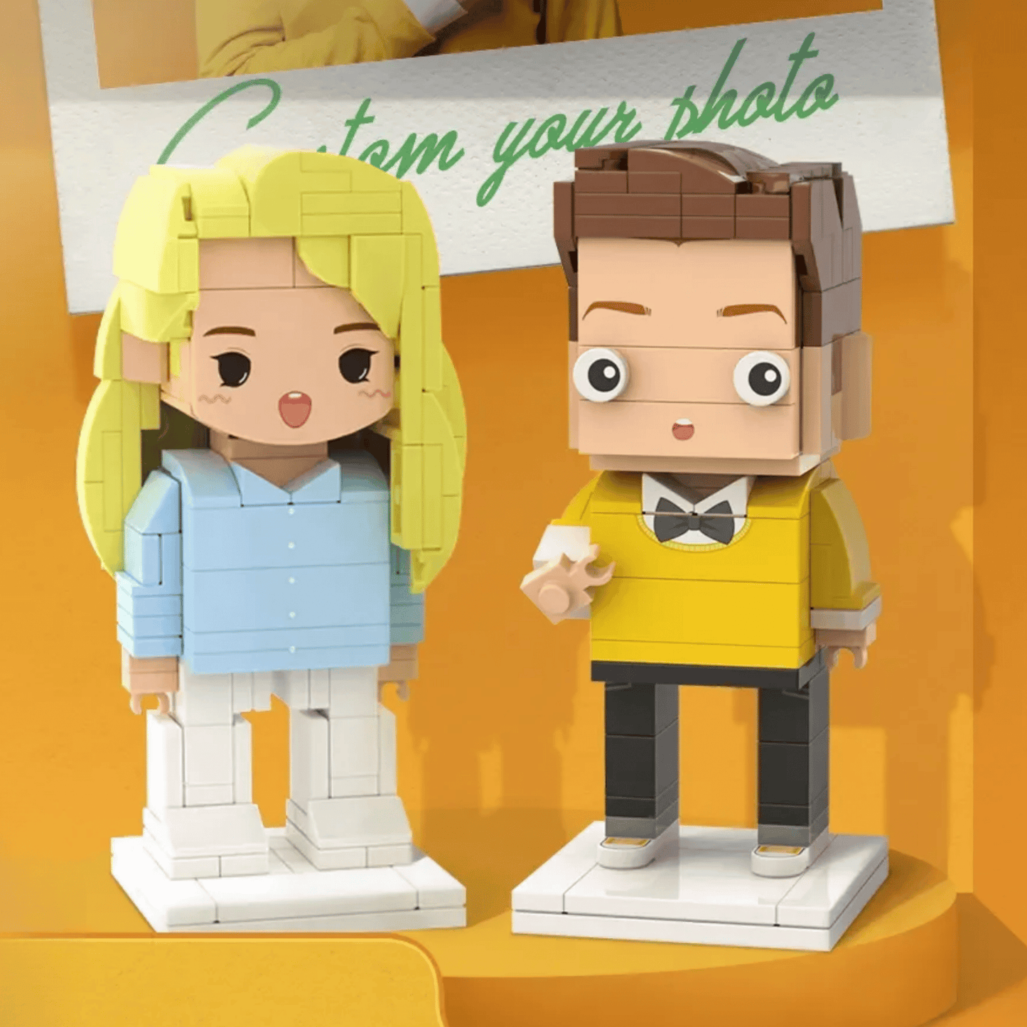 Custom Brick Figure from Photo – Couple