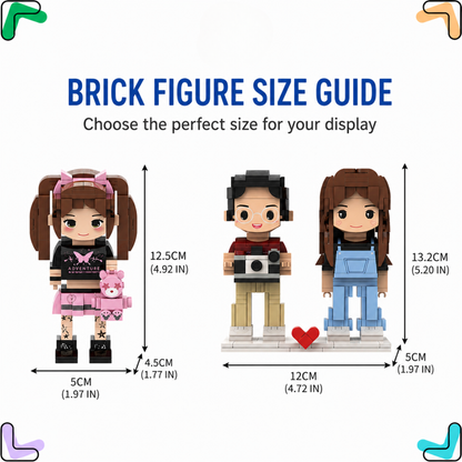 Custom Brick Figure from Photo – Couple