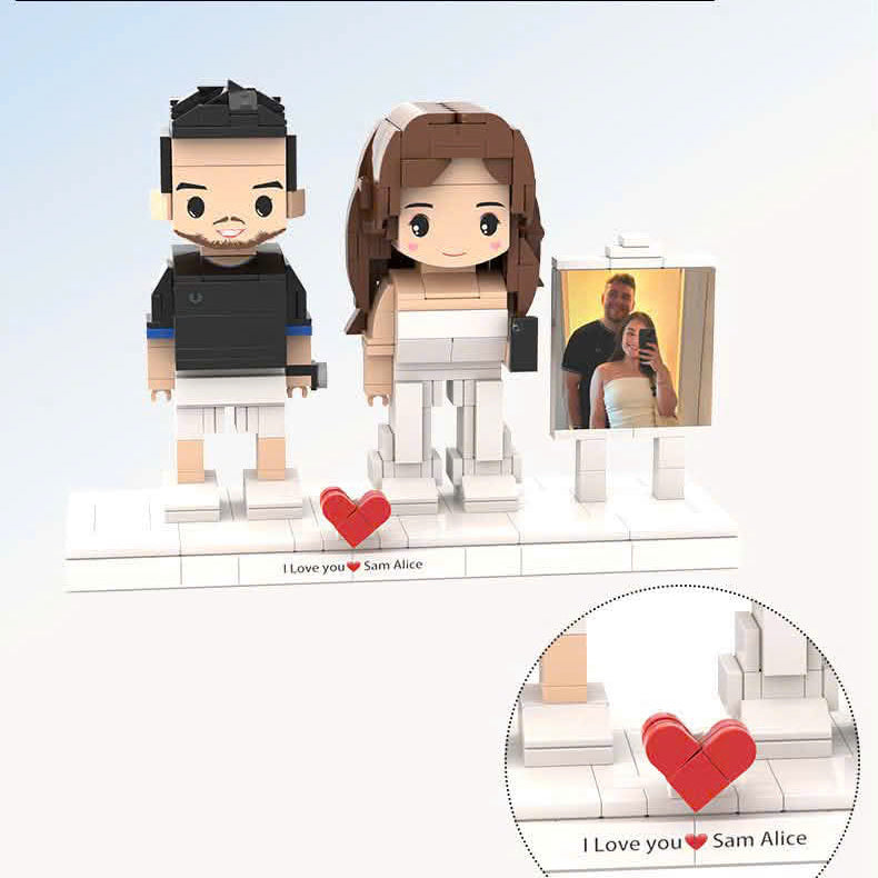 Custom Brick Figure from Photo – Couple