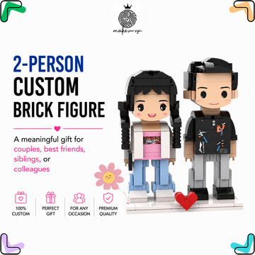 Custom Brick Figure from Photo – Couple Edition