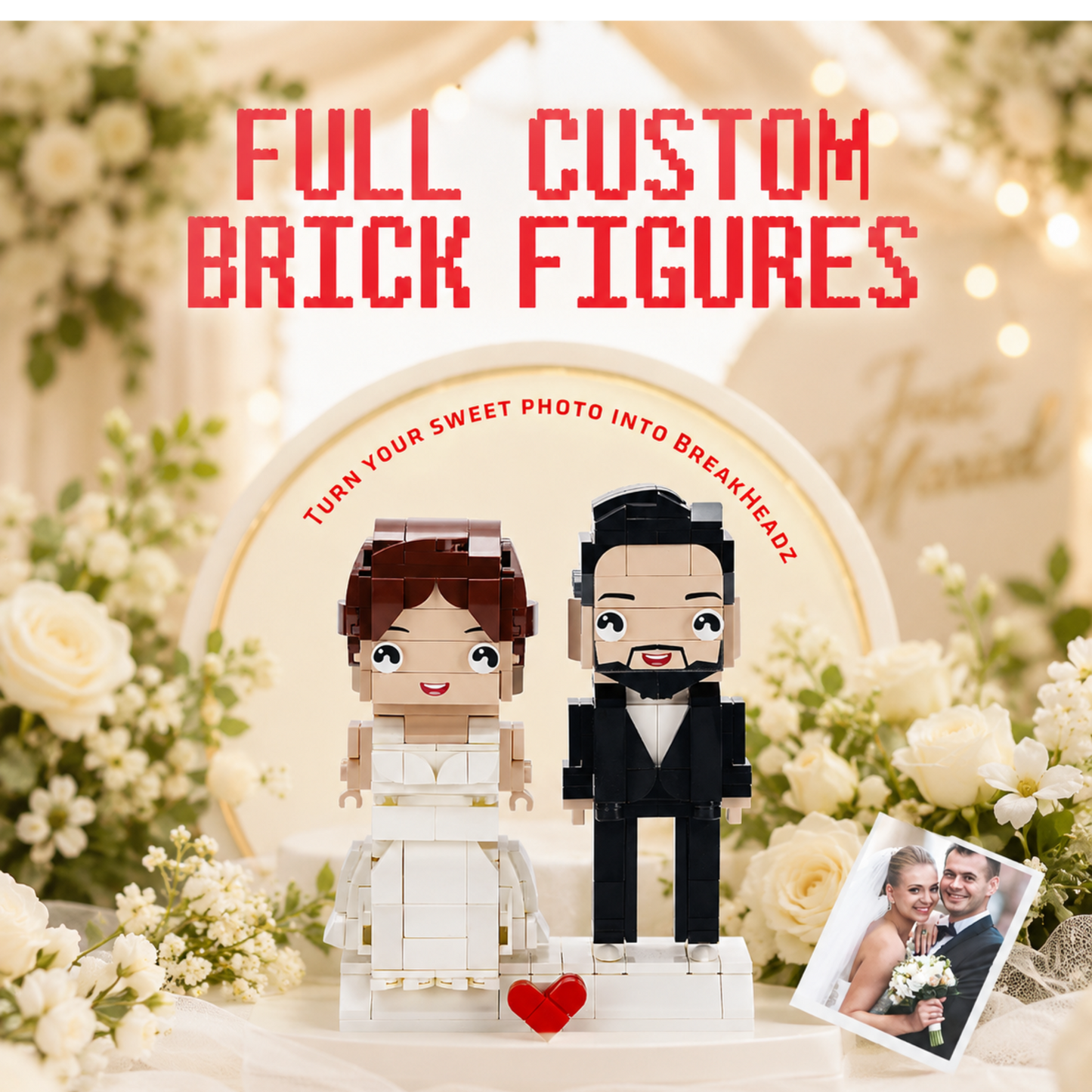 Custom Brick Figure from Photo – Couple