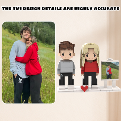 Custom Brick Figure from Photo – Couple