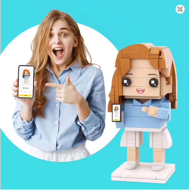 Custom Brick Figure from Photo – One Person