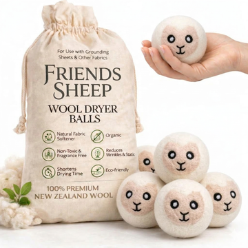 Organic Wool Dryer Balls -  White Lamb (6 PCS)