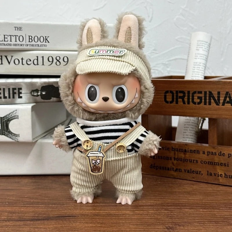Labu Doll Clothes Capybara Cos Suit V1 V2 V3 Outfit Stylish Clothing Set for Plush Toy Dolls 17cm Cute Model Accessories (No Doll)