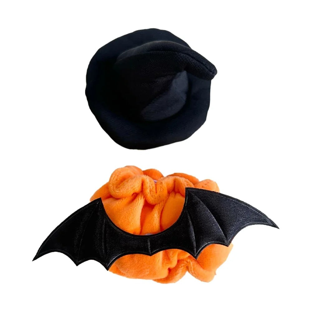 Halloween Pumpkin Labu Clothes with Hat Ropa Labubu Doll Clothes Outfit Accessories For 17cm V3 Plush Doll's Clothing (No Doll)