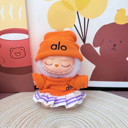 Labu Doll Clothes Fitness Clothing Short Skirt Set Labubu 3.0 Doll Designer Diy Multiple Color (No Doll)s