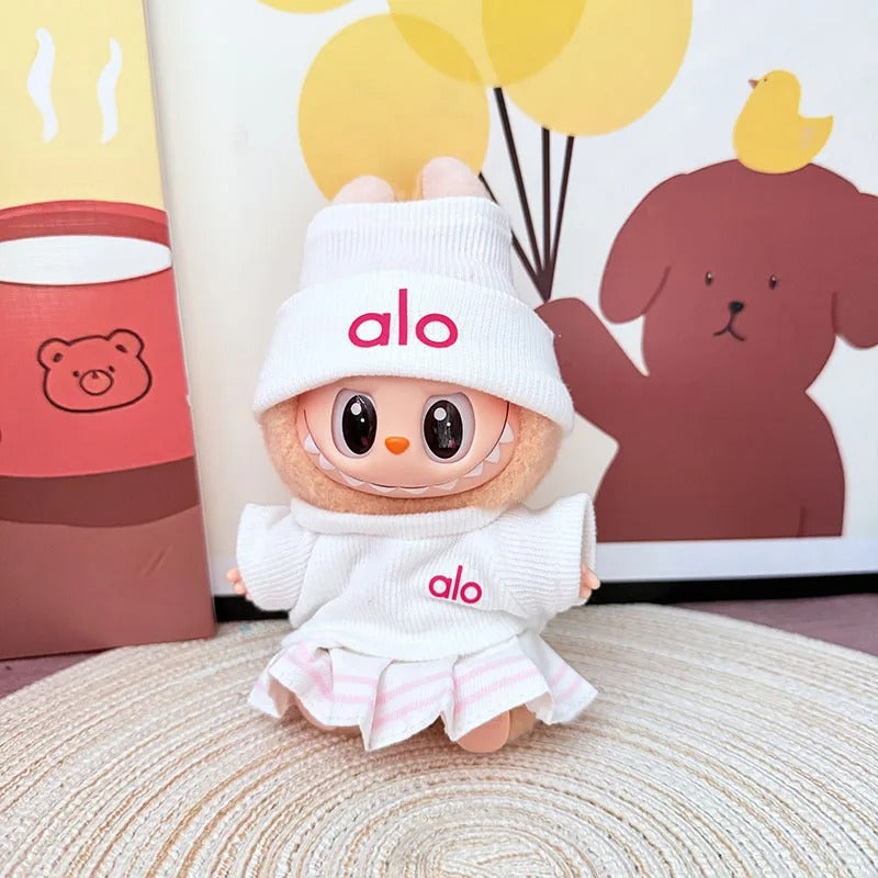 Labu Doll Clothes Fitness Clothing Short Skirt Set Labubu 3.0 Doll Designer Diy Multiple Colors Clothes Accessories (No Doll)
