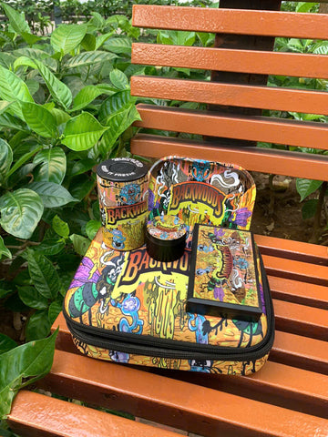 BW Accessory Kit – Rolling Trays, Grinder, Jar, Ashtray & Case with Graffiti Design