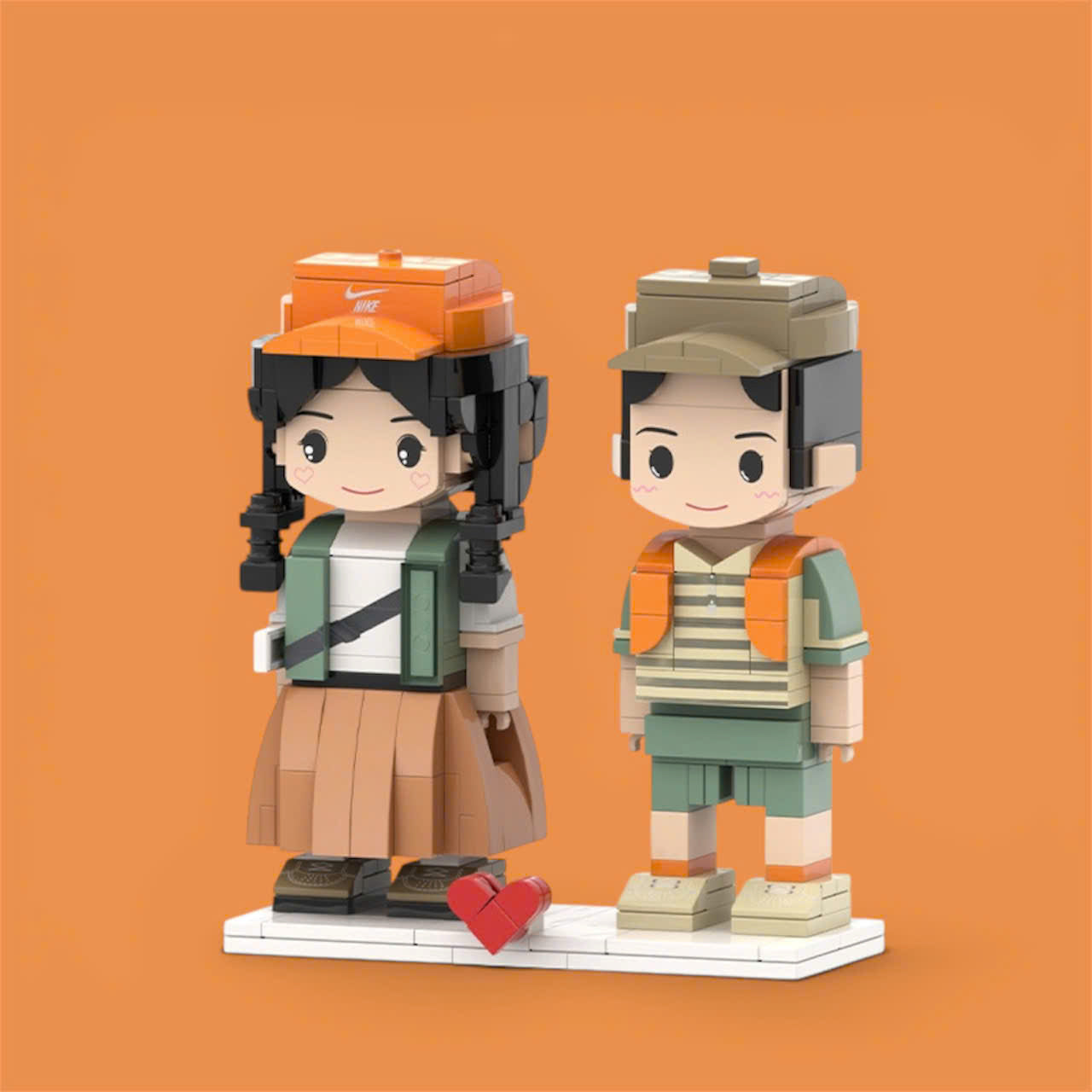 Custom Brick Figure from Photo – Couple